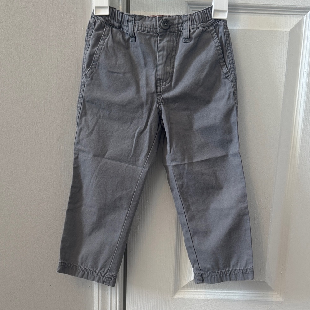 Tea Collection Gray Straight-Leg Casual Kids Pants